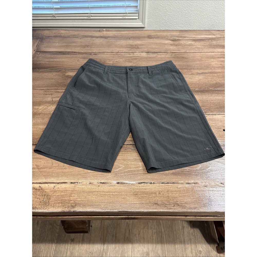 O'Neill Crossover Shorts Mens 32 Gray Hybrid Cargo Boardwalk Stretch Casual